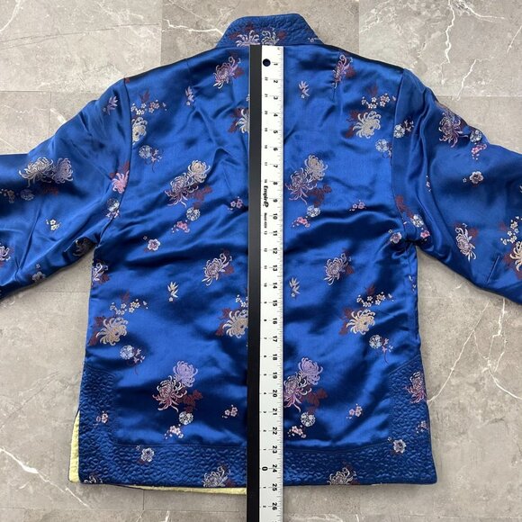 Whitby Kimono Womens Small Reversible Jacket Embroidered Coat Asian Japanese - Picture 9 of 10